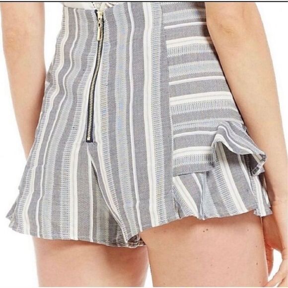 Womens Anthropologie Gianni Bini Striped Emb High Waisted Shorts - Sz S - Picture 5 of 7